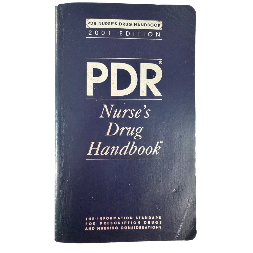 PDR Nurse's Drug Handbook 2001 Edition Medical Reference Softcover Book Blue
